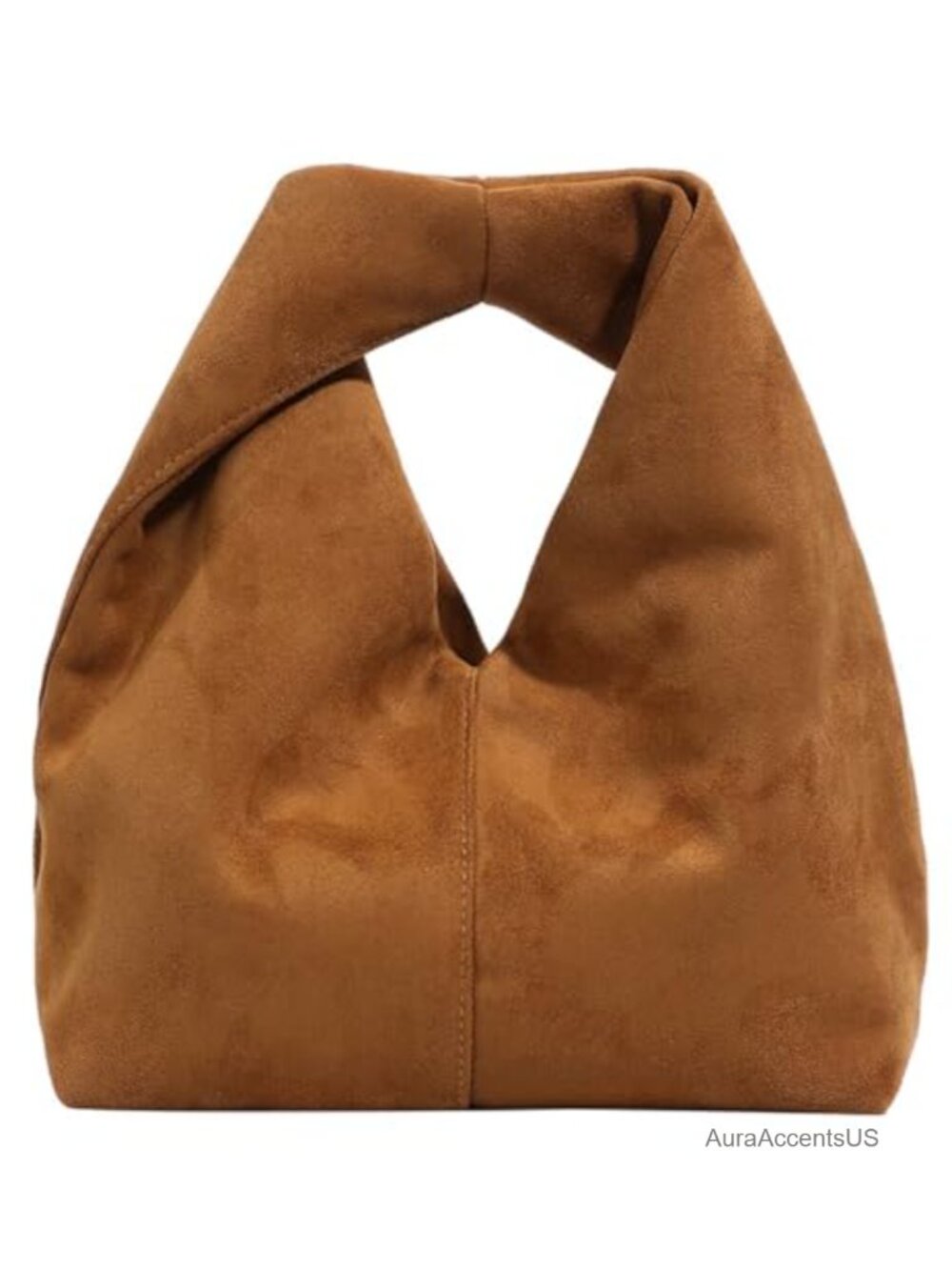 Suede Slouchy Hobo Shoulder Bag Compact Everyday Purse